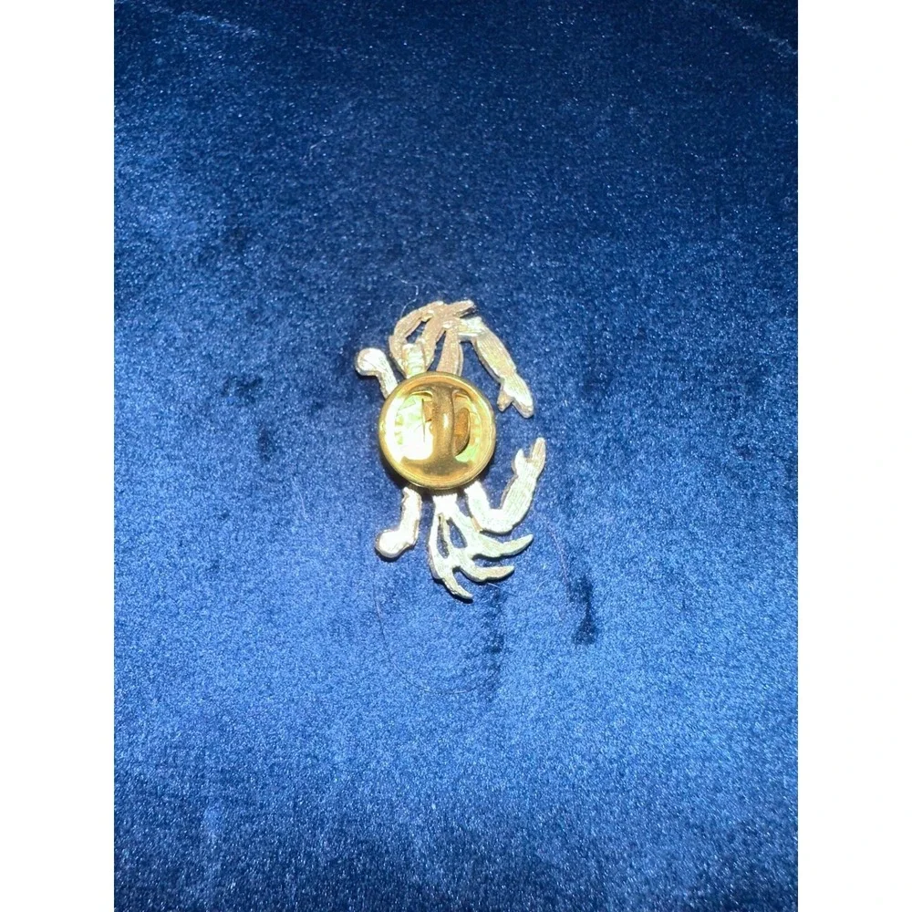 Vintage Figural Brooch Crab Pin Signed‎ JOLLE Nautical Beach Ocean Jewelry